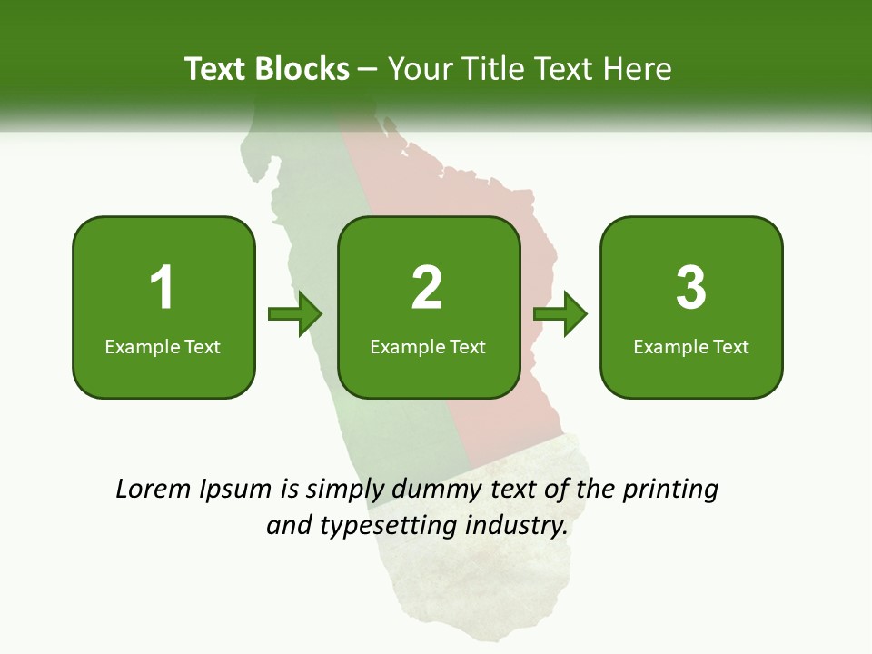 A Map Of The Country Of Italy With The Colors Of The Flag PowerPoint Template