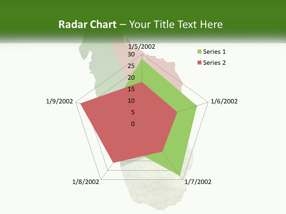 A Map Of The Country Of Italy With The Colors Of The Flag PowerPoint Template