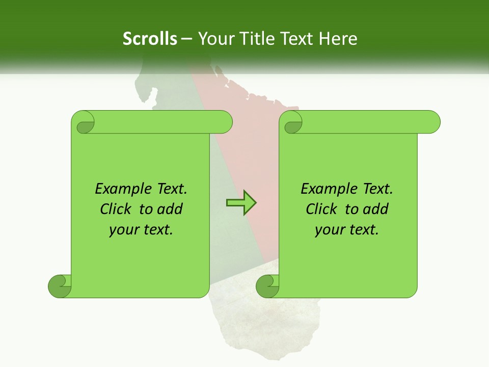 A Map Of The Country Of Italy With The Colors Of The Flag PowerPoint Template
