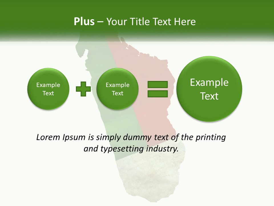 A Map Of The Country Of Italy With The Colors Of The Flag PowerPoint Template