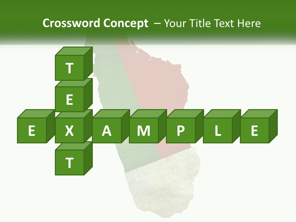 A Map Of The Country Of Italy With The Colors Of The Flag PowerPoint Template