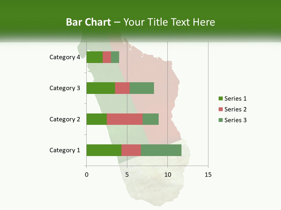 A Map Of The Country Of Italy With The Colors Of The Flag PowerPoint Template
