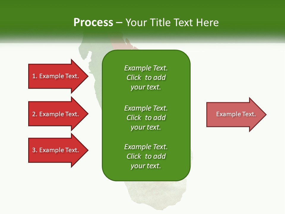 A Map Of The Country Of Italy With The Colors Of The Flag PowerPoint Template