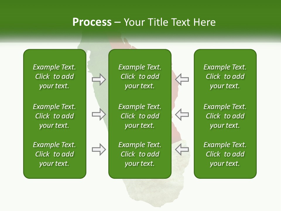 A Map Of The Country Of Italy With The Colors Of The Flag PowerPoint Template