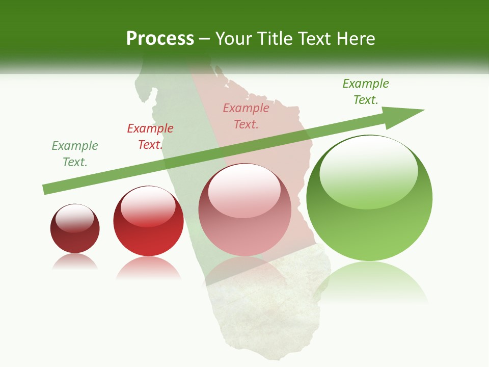 A Map Of The Country Of Italy With The Colors Of The Flag PowerPoint Template