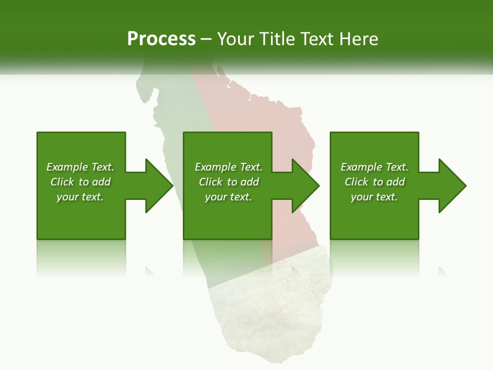A Map Of The Country Of Italy With The Colors Of The Flag PowerPoint Template