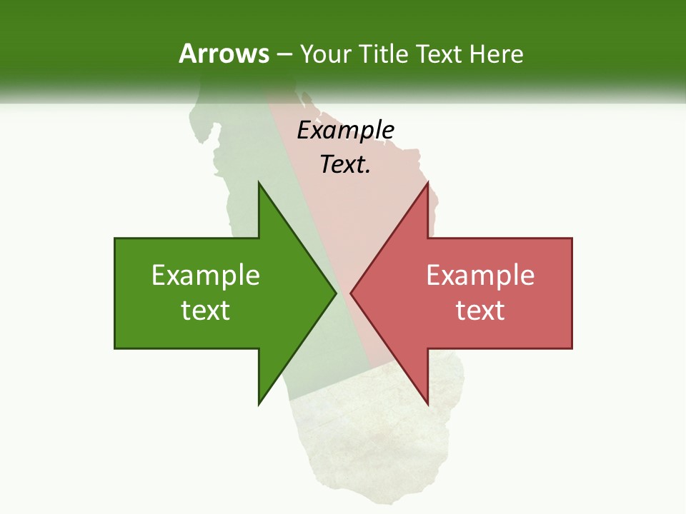 A Map Of The Country Of Italy With The Colors Of The Flag PowerPoint Template