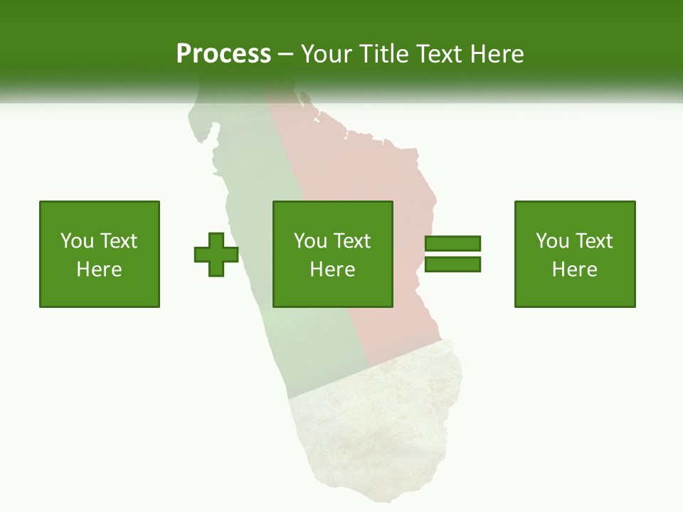 A Map Of The Country Of Italy With The Colors Of The Flag PowerPoint Template