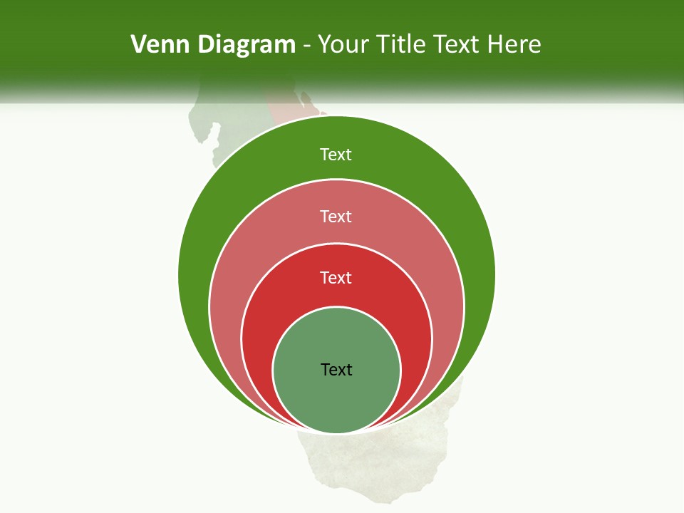 A Map Of The Country Of Italy With The Colors Of The Flag PowerPoint Template
