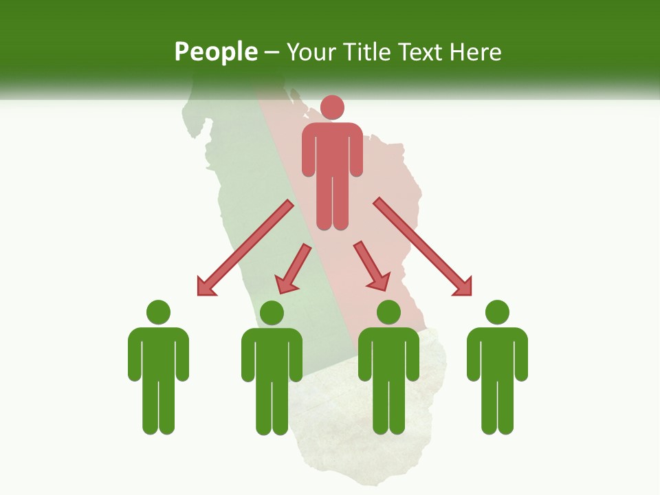 A Map Of The Country Of Italy With The Colors Of The Flag PowerPoint Template