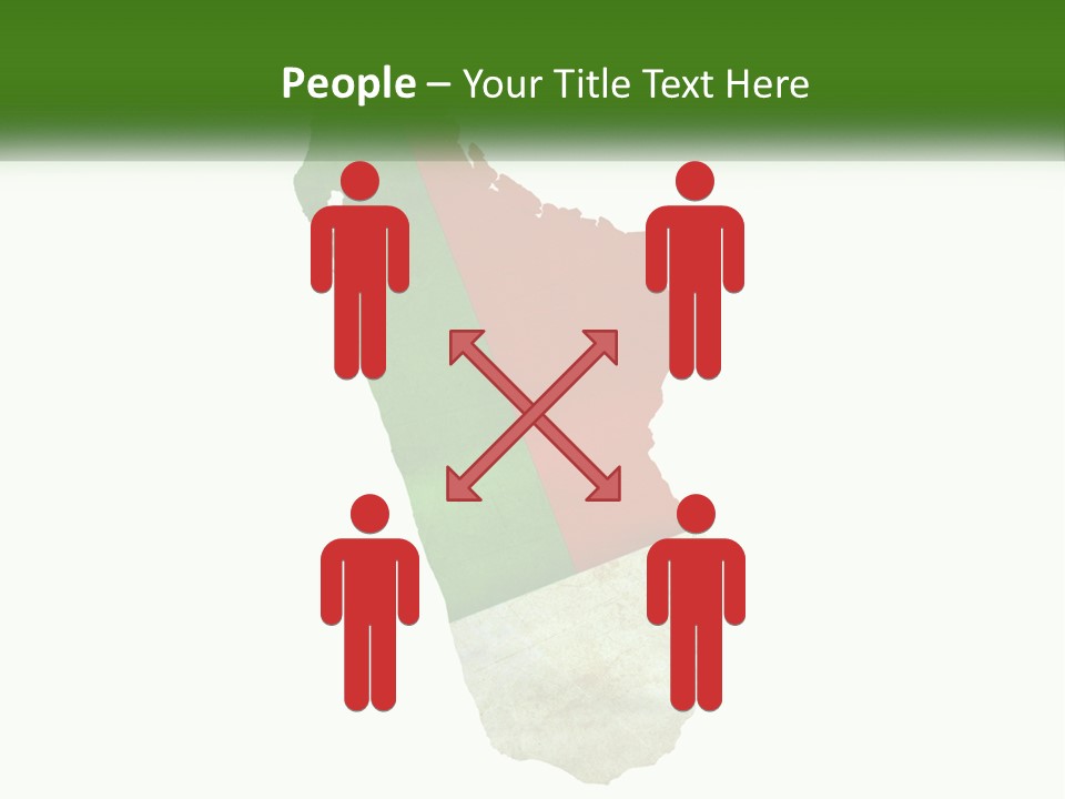 A Map Of The Country Of Italy With The Colors Of The Flag PowerPoint Template