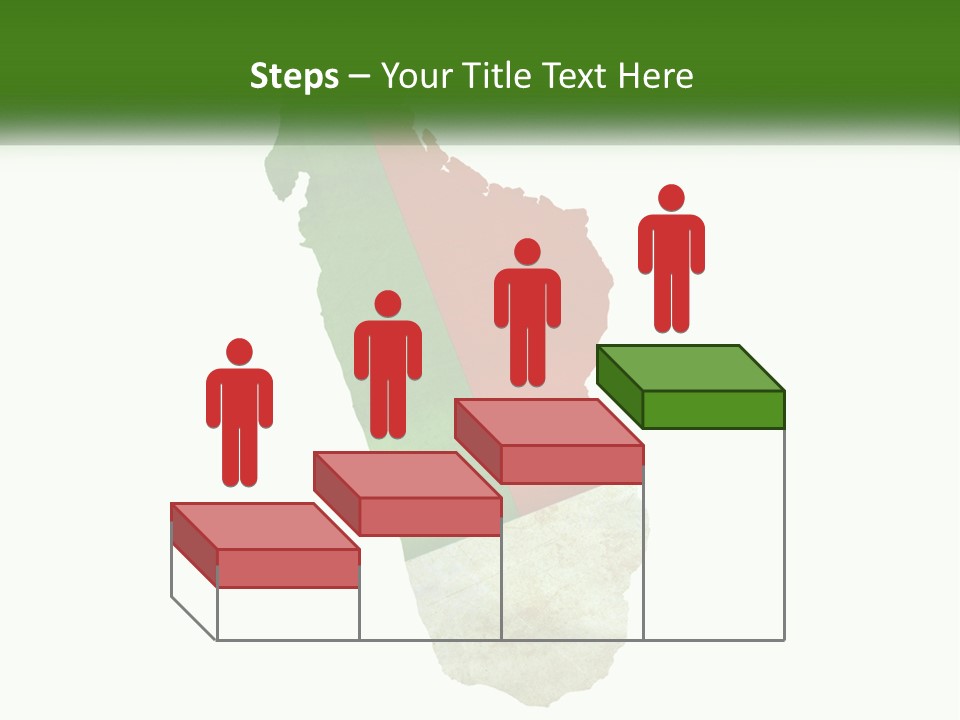 A Map Of The Country Of Italy With The Colors Of The Flag PowerPoint Template