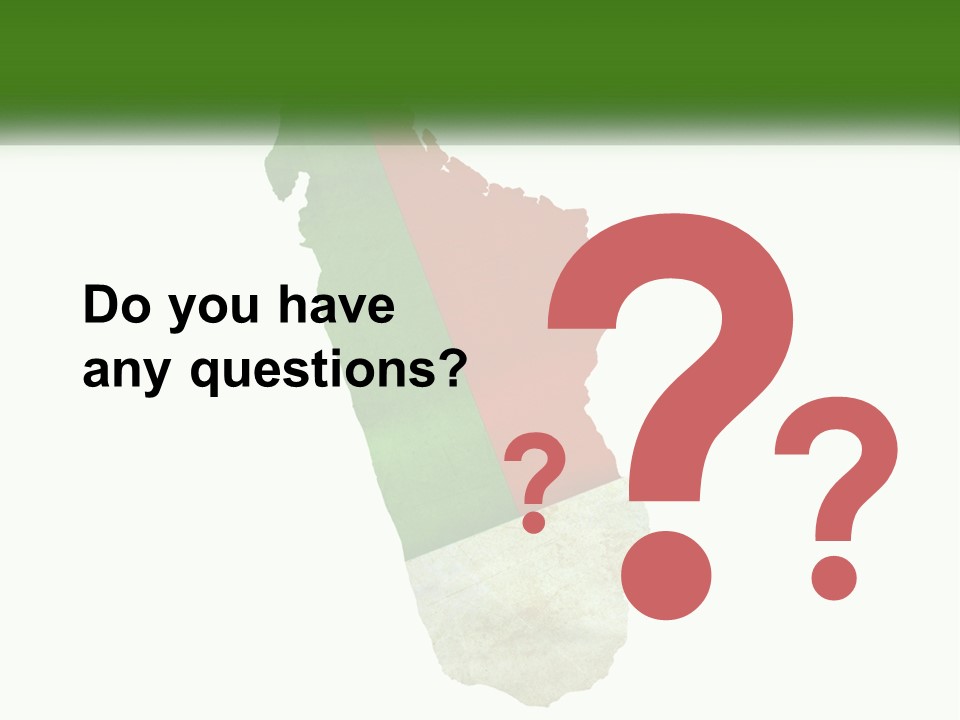 A Map Of The Country Of Italy With The Colors Of The Flag PowerPoint Template