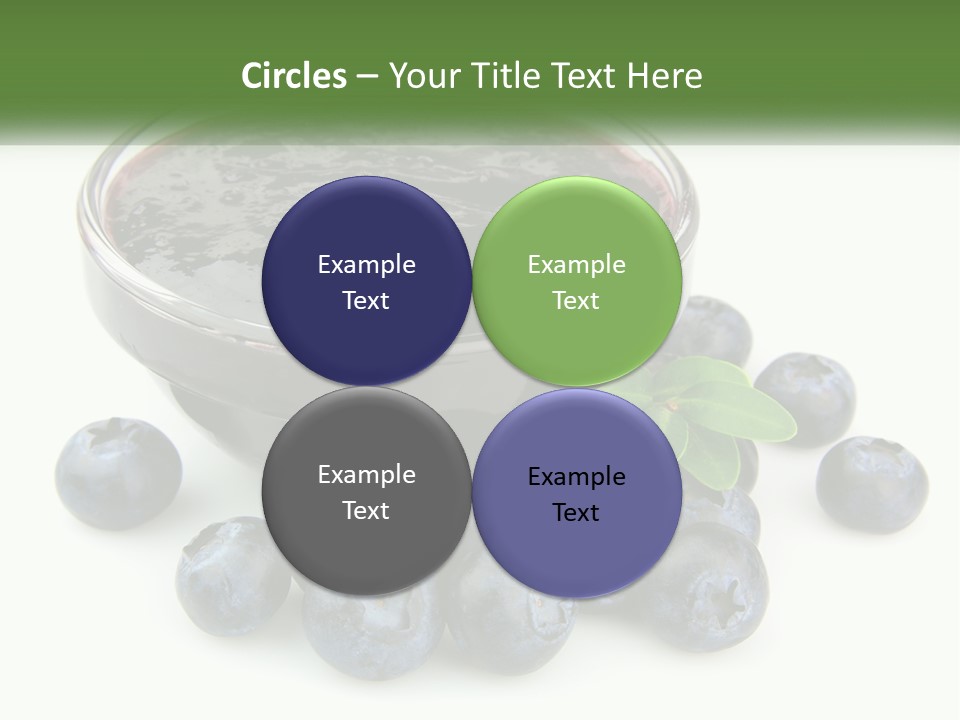A Bowl Of Blueberries Next To Some Blueberries PowerPoint Template