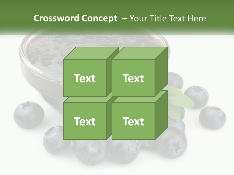 A Bowl Of Blueberries Next To Some Blueberries PowerPoint Template