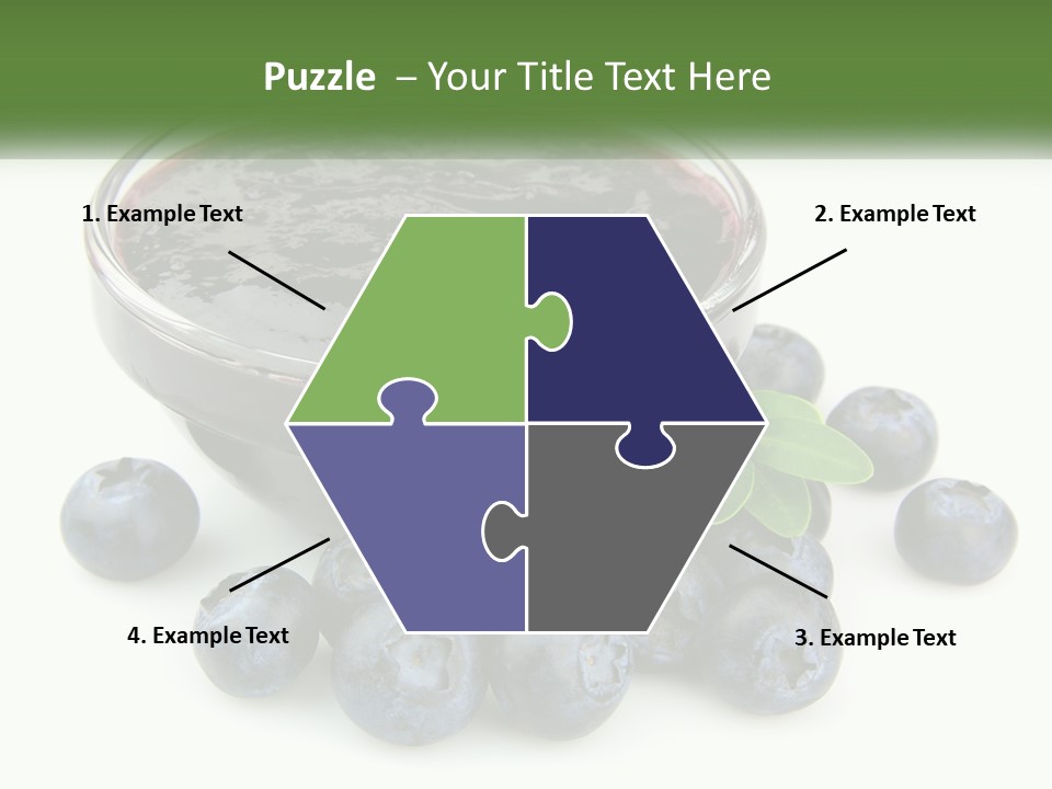 A Bowl Of Blueberries Next To Some Blueberries PowerPoint Template