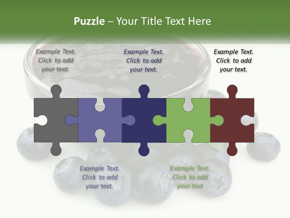 A Bowl Of Blueberries Next To Some Blueberries PowerPoint Template