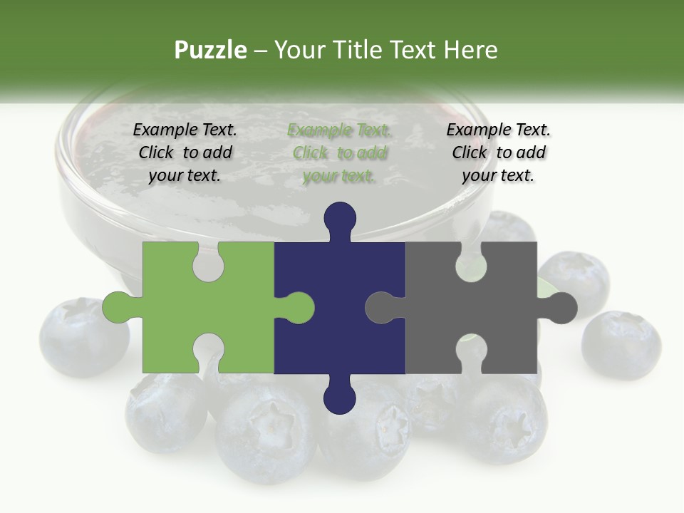 A Bowl Of Blueberries Next To Some Blueberries PowerPoint Template