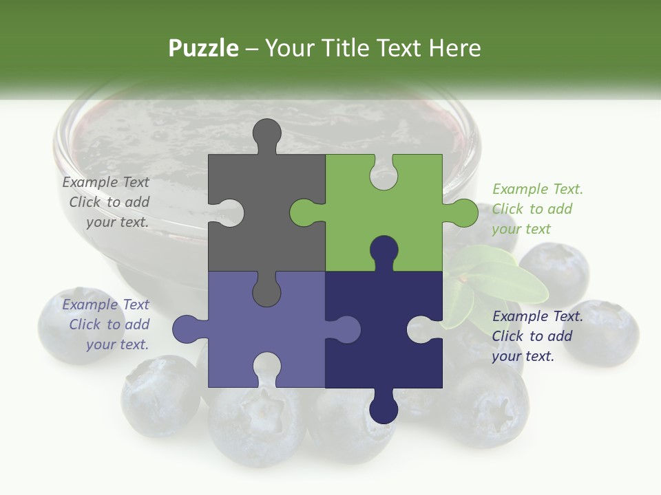 A Bowl Of Blueberries Next To Some Blueberries PowerPoint Template