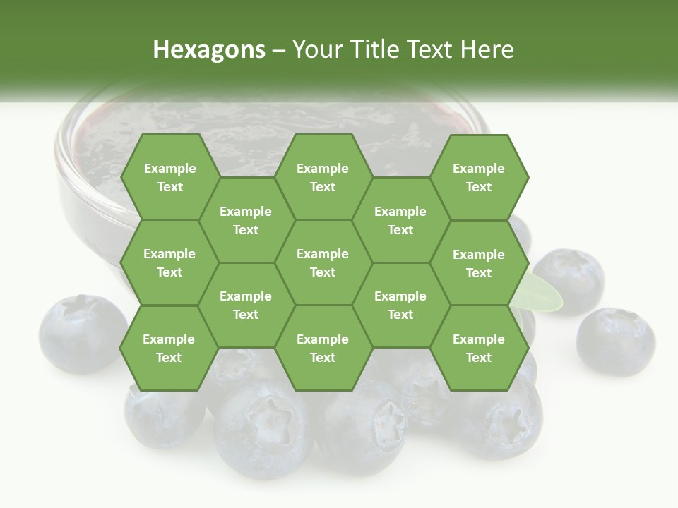 A Bowl Of Blueberries Next To Some Blueberries PowerPoint Template