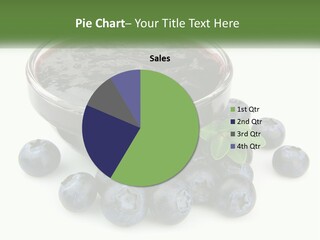 A Bowl Of Blueberries Next To Some Blueberries PowerPoint Template