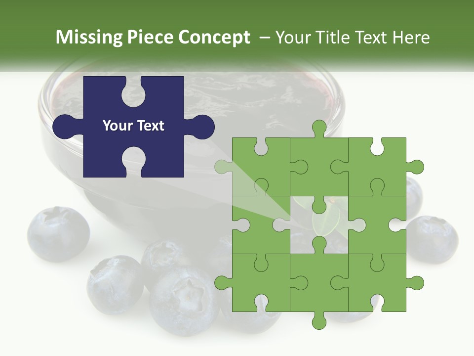 A Bowl Of Blueberries Next To Some Blueberries PowerPoint Template