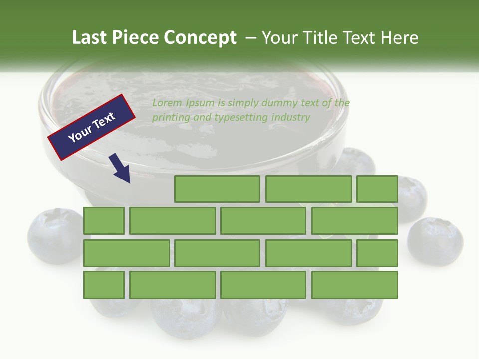 A Bowl Of Blueberries Next To Some Blueberries PowerPoint Template