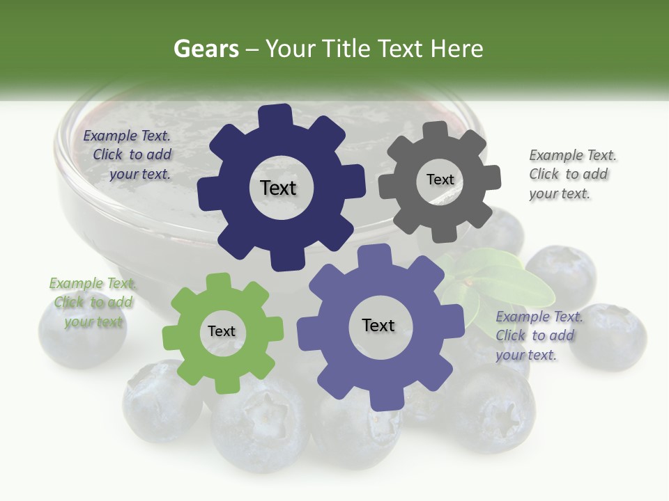 A Bowl Of Blueberries Next To Some Blueberries PowerPoint Template