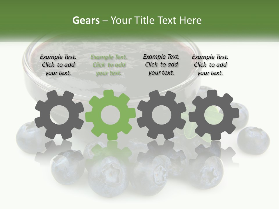 A Bowl Of Blueberries Next To Some Blueberries PowerPoint Template