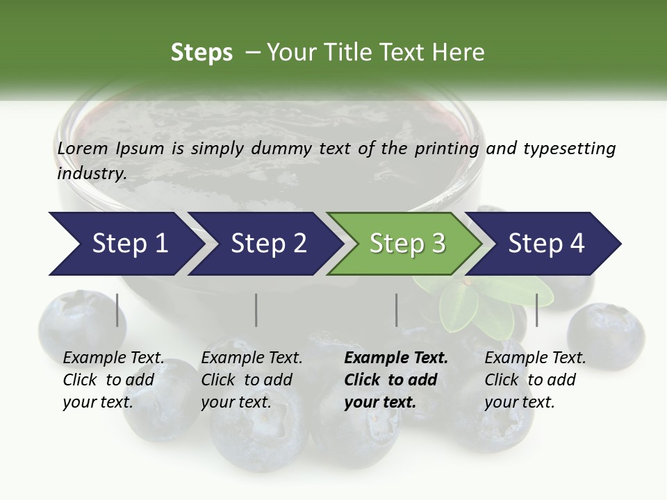 A Bowl Of Blueberries Next To Some Blueberries PowerPoint Template