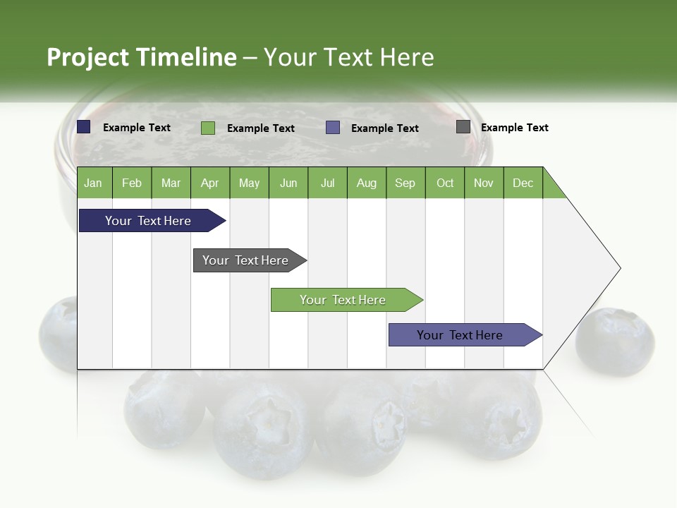 A Bowl Of Blueberries Next To Some Blueberries PowerPoint Template