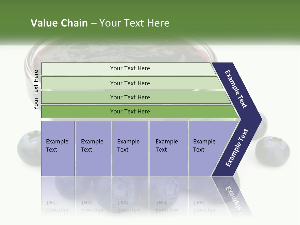 A Bowl Of Blueberries Next To Some Blueberries PowerPoint Template