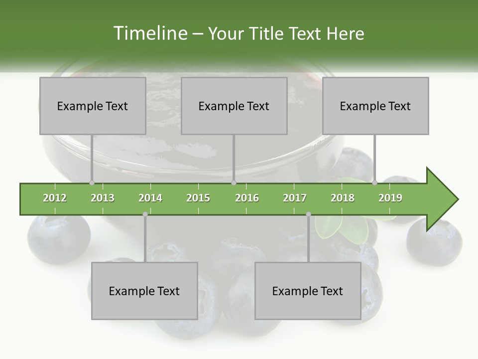 A Bowl Of Blueberries Next To Some Blueberries PowerPoint Template