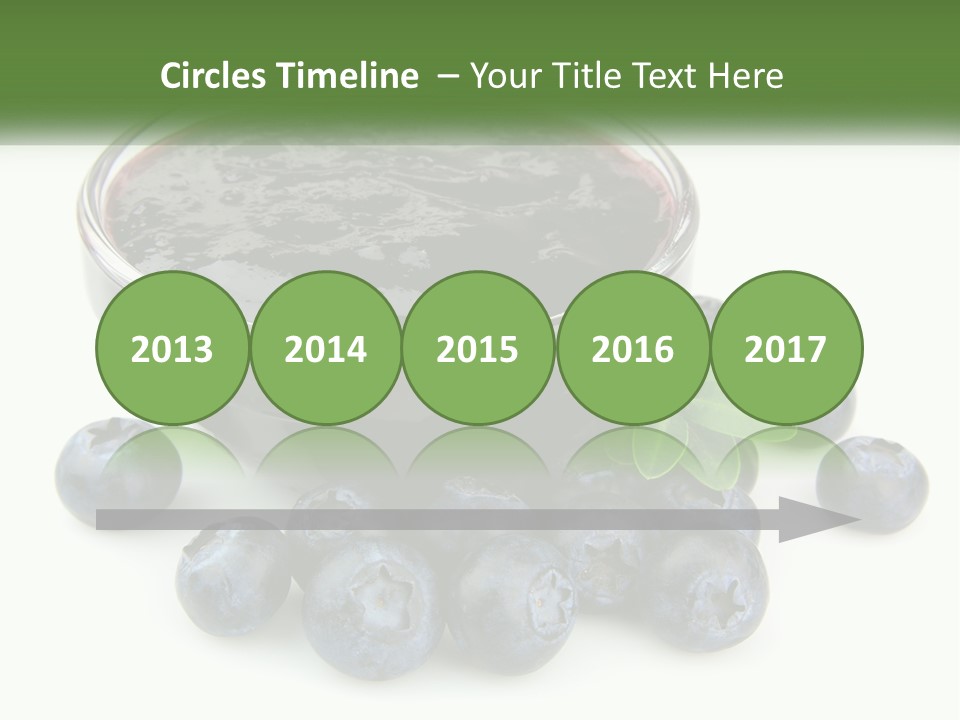 A Bowl Of Blueberries Next To Some Blueberries PowerPoint Template