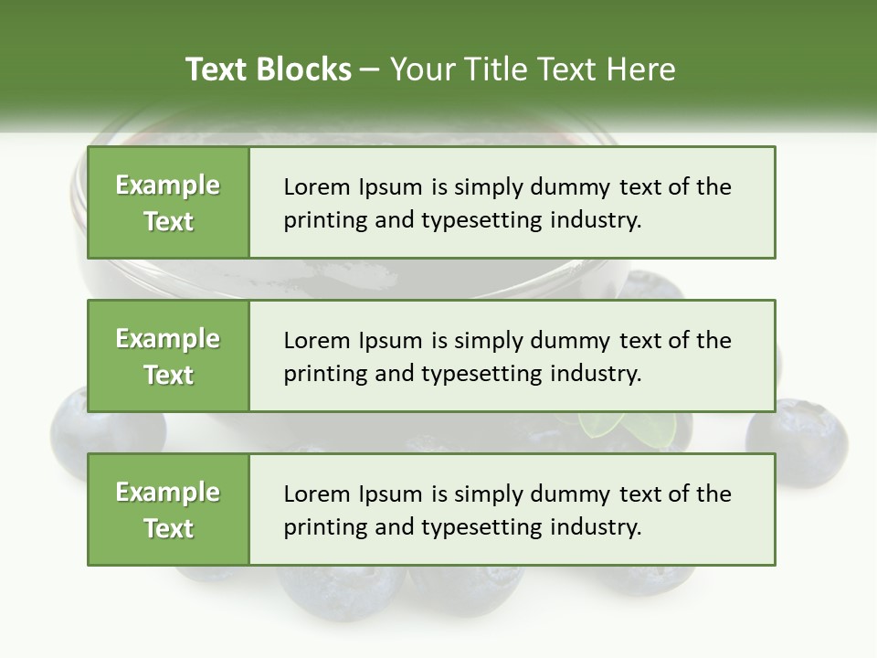 A Bowl Of Blueberries Next To Some Blueberries PowerPoint Template