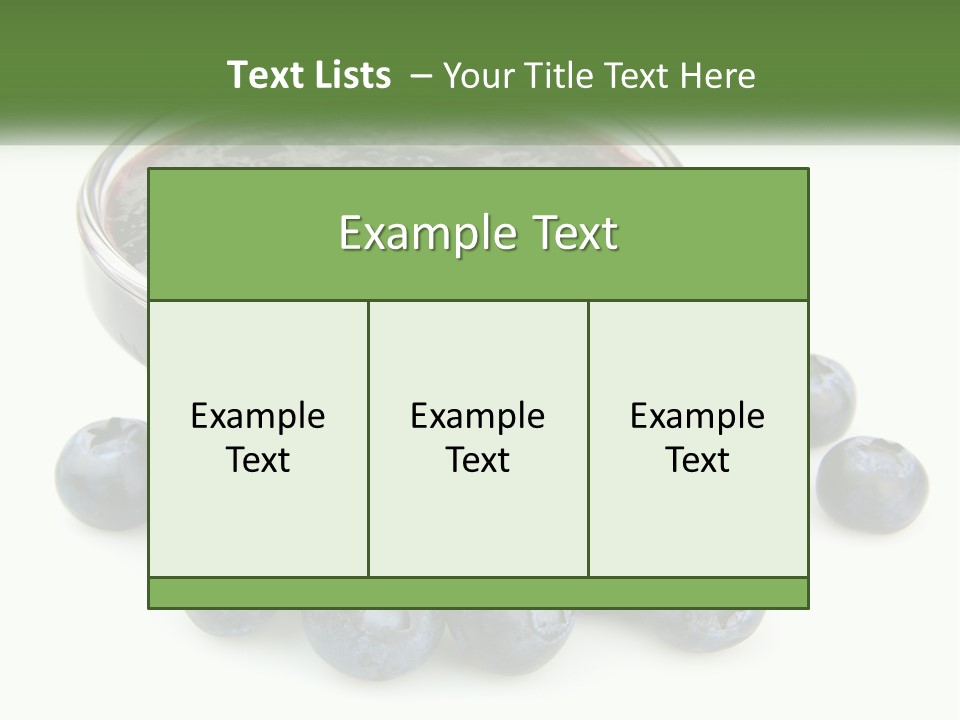 A Bowl Of Blueberries Next To Some Blueberries PowerPoint Template