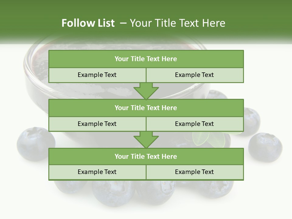 A Bowl Of Blueberries Next To Some Blueberries PowerPoint Template