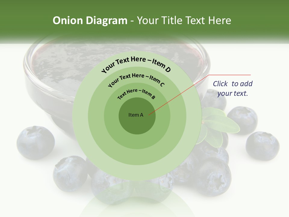 A Bowl Of Blueberries Next To Some Blueberries PowerPoint Template