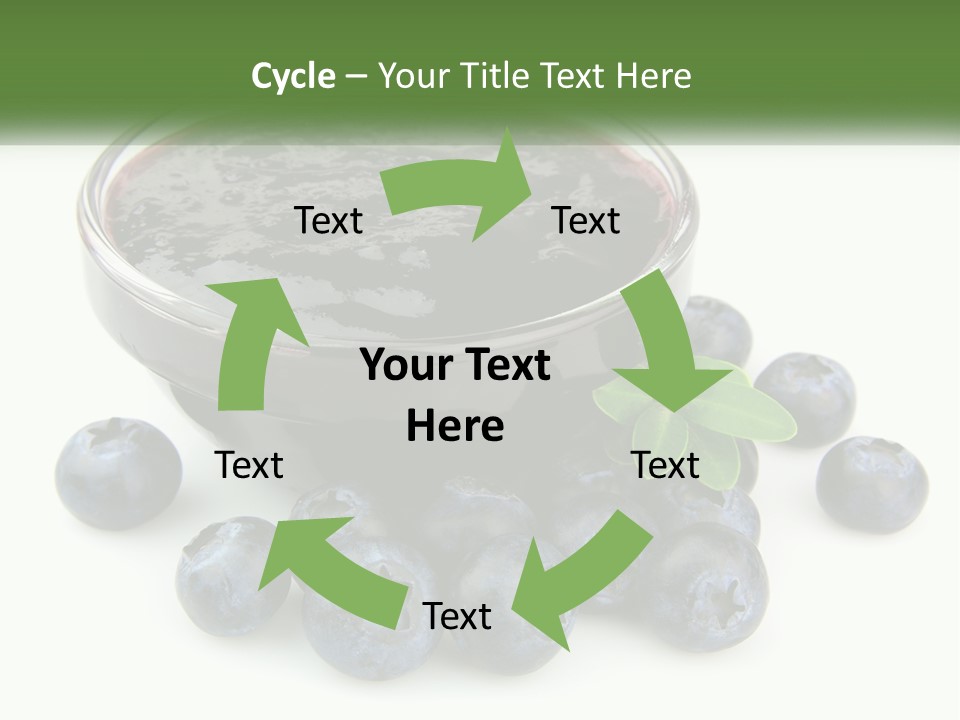A Bowl Of Blueberries Next To Some Blueberries PowerPoint Template