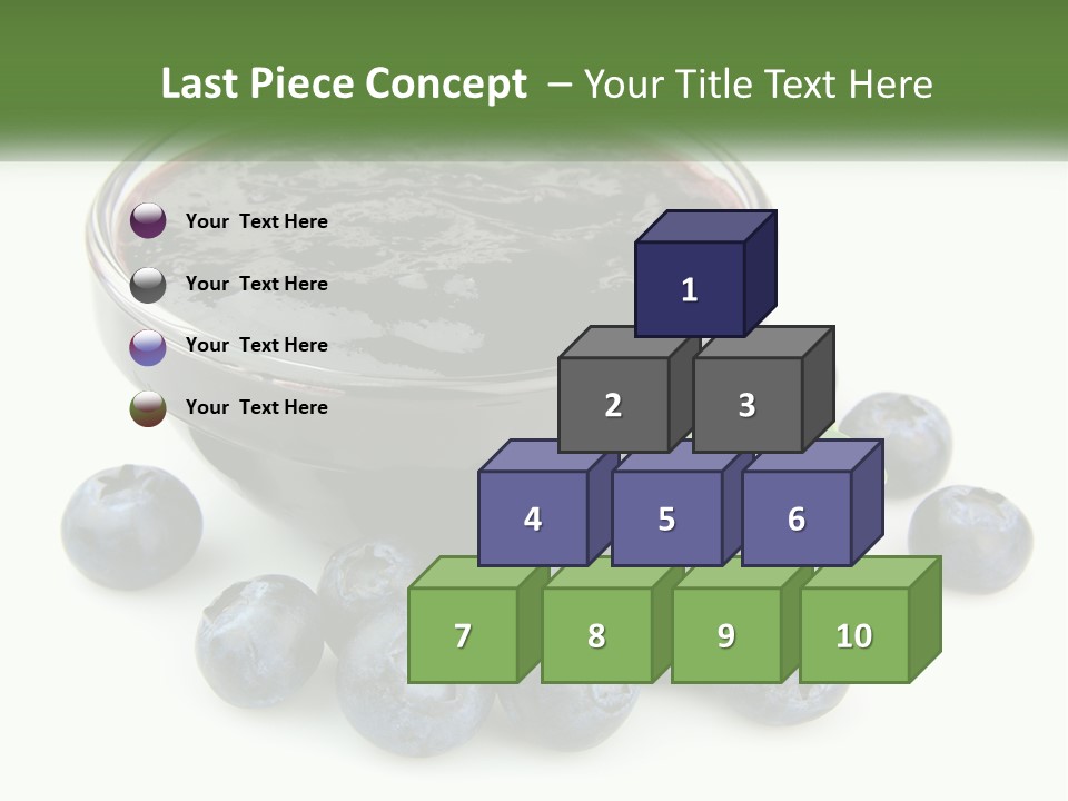 A Bowl Of Blueberries Next To Some Blueberries PowerPoint Template