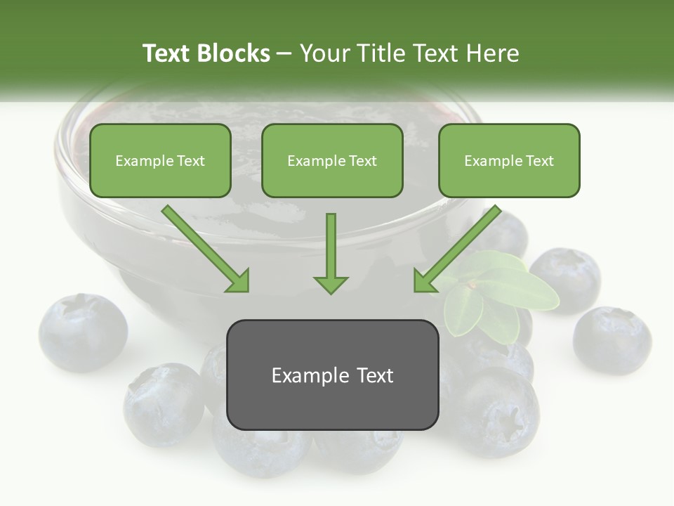 A Bowl Of Blueberries Next To Some Blueberries PowerPoint Template