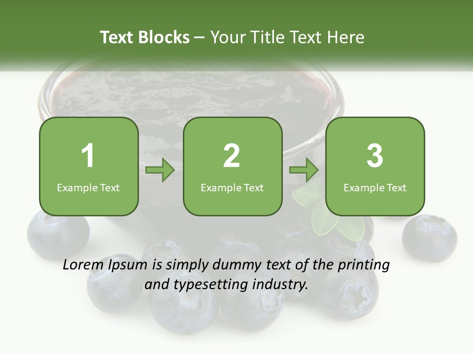 A Bowl Of Blueberries Next To Some Blueberries PowerPoint Template