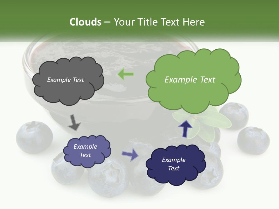 A Bowl Of Blueberries Next To Some Blueberries PowerPoint Template