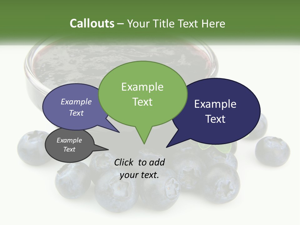 A Bowl Of Blueberries Next To Some Blueberries PowerPoint Template