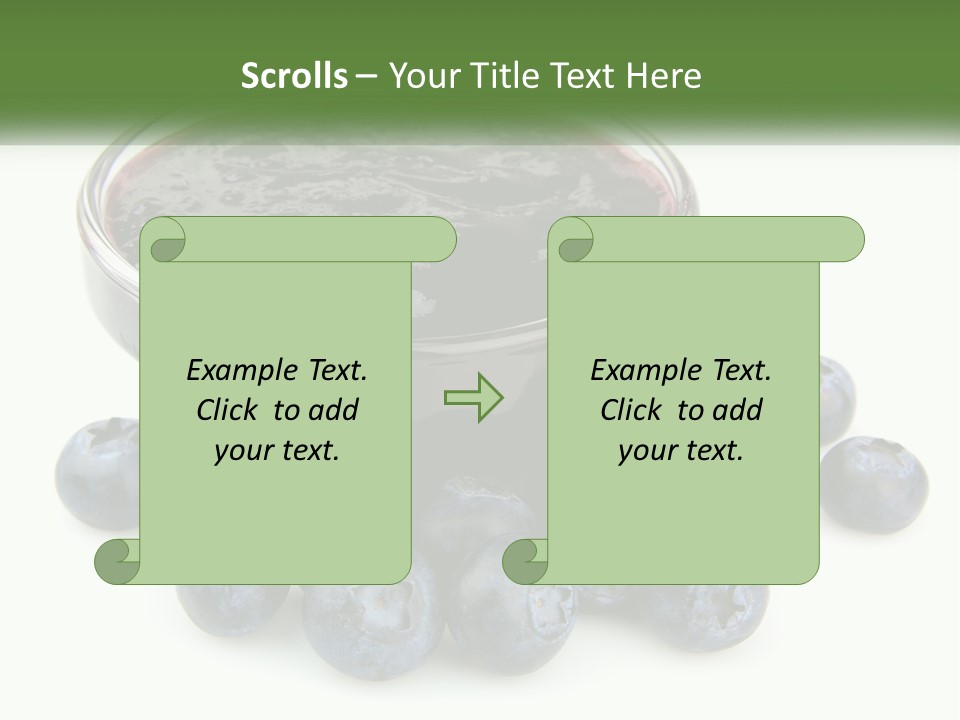 A Bowl Of Blueberries Next To Some Blueberries PowerPoint Template