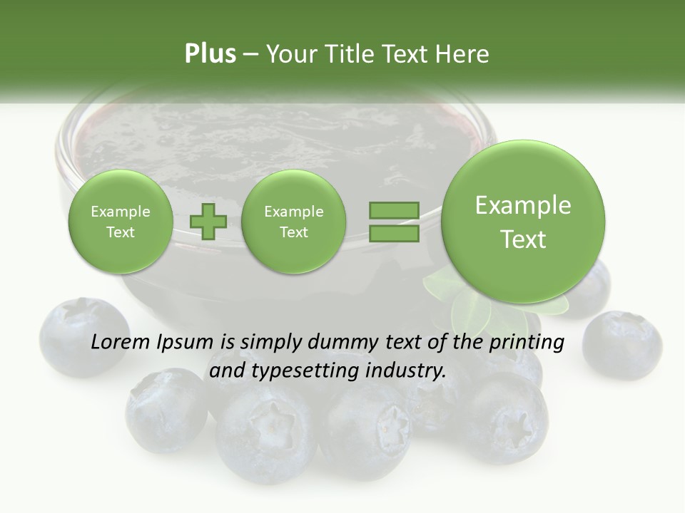 A Bowl Of Blueberries Next To Some Blueberries PowerPoint Template