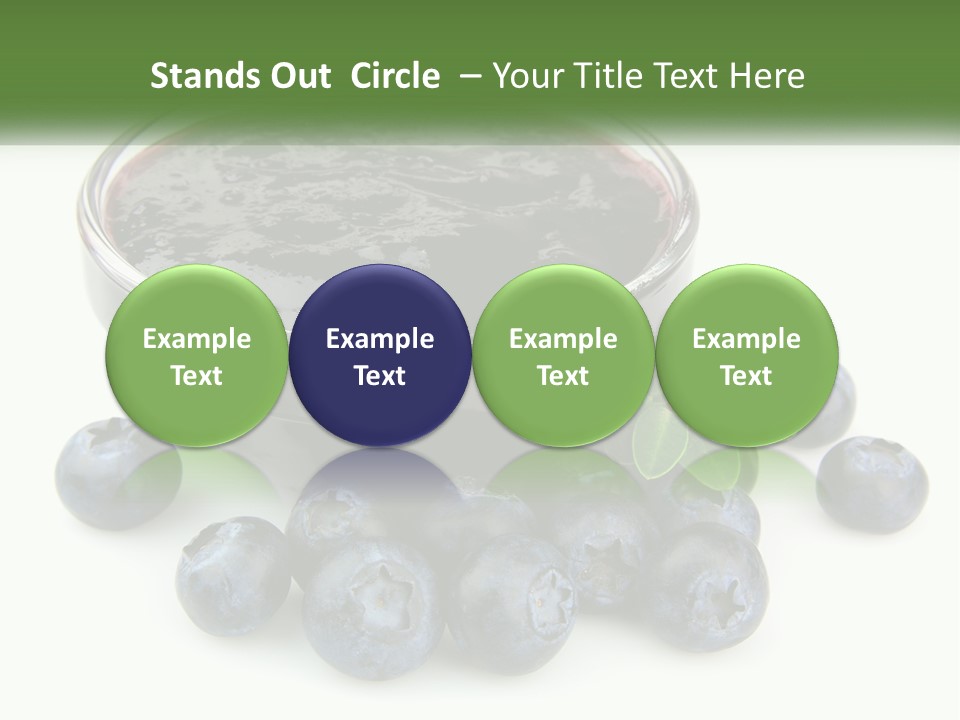 A Bowl Of Blueberries Next To Some Blueberries PowerPoint Template