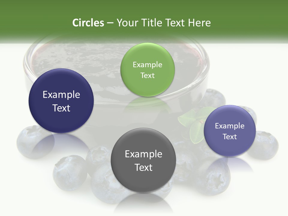 A Bowl Of Blueberries Next To Some Blueberries PowerPoint Template