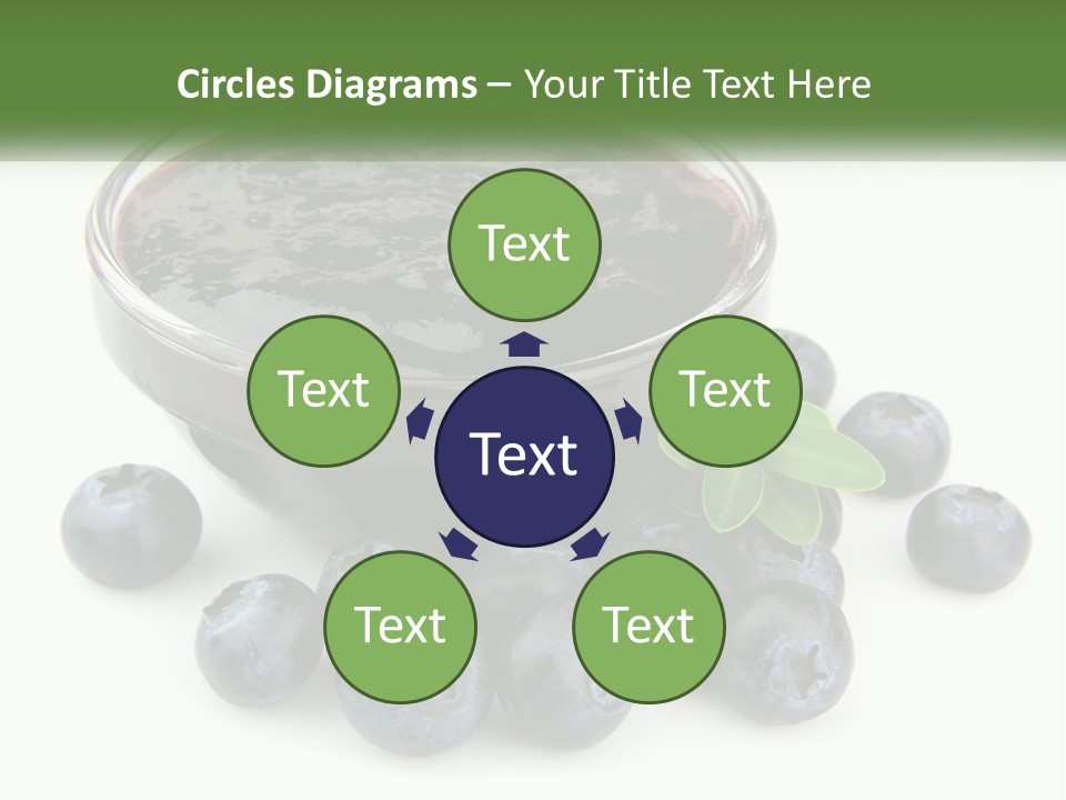 A Bowl Of Blueberries Next To Some Blueberries PowerPoint Template