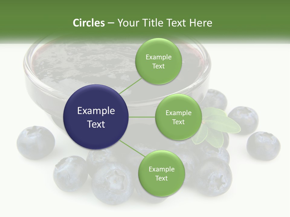 A Bowl Of Blueberries Next To Some Blueberries PowerPoint Template